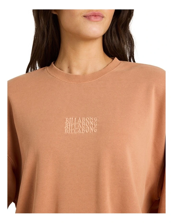 Surf High Kendal Crew Neck Jumper in Caramel Cafe image 4