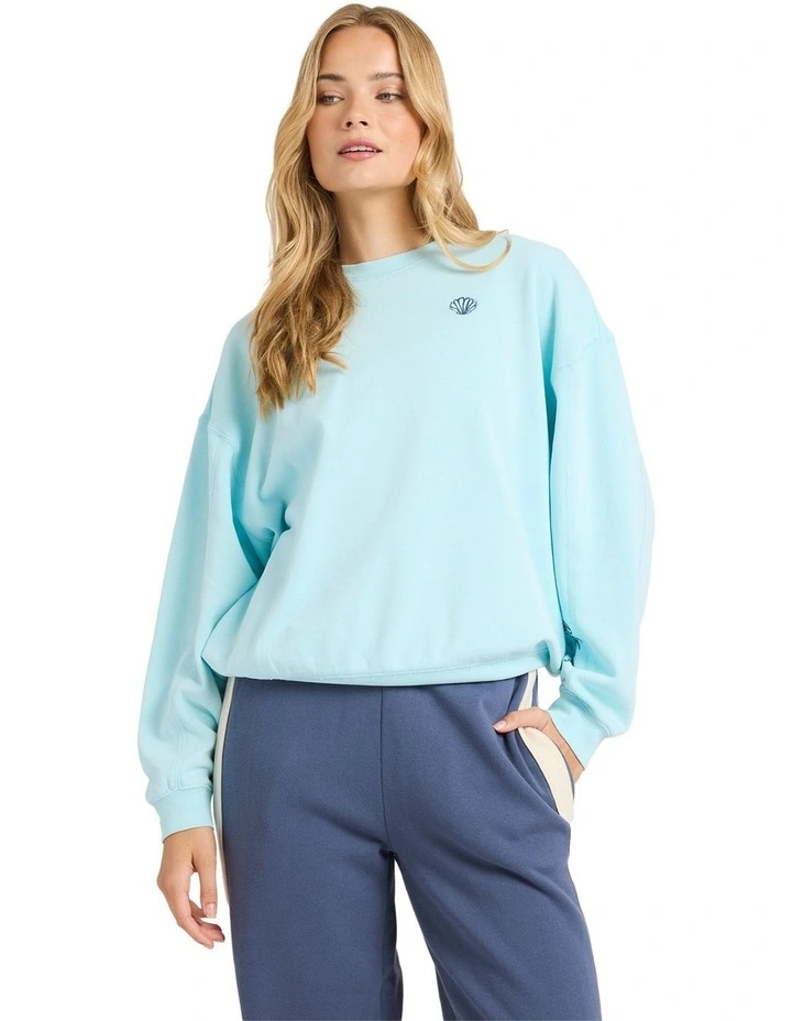 Sanibel Kendal Pullover Crew Neck Jumper in Pool Blue image 1