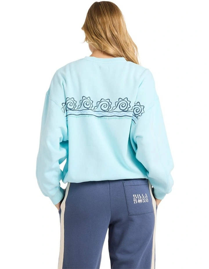 Sanibel Kendal Pullover Crew Neck Jumper in Pool Blue image 2