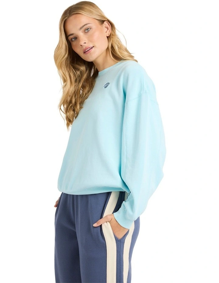 Sanibel Kendal Pullover Crew Neck Jumper in Pool Blue image 3