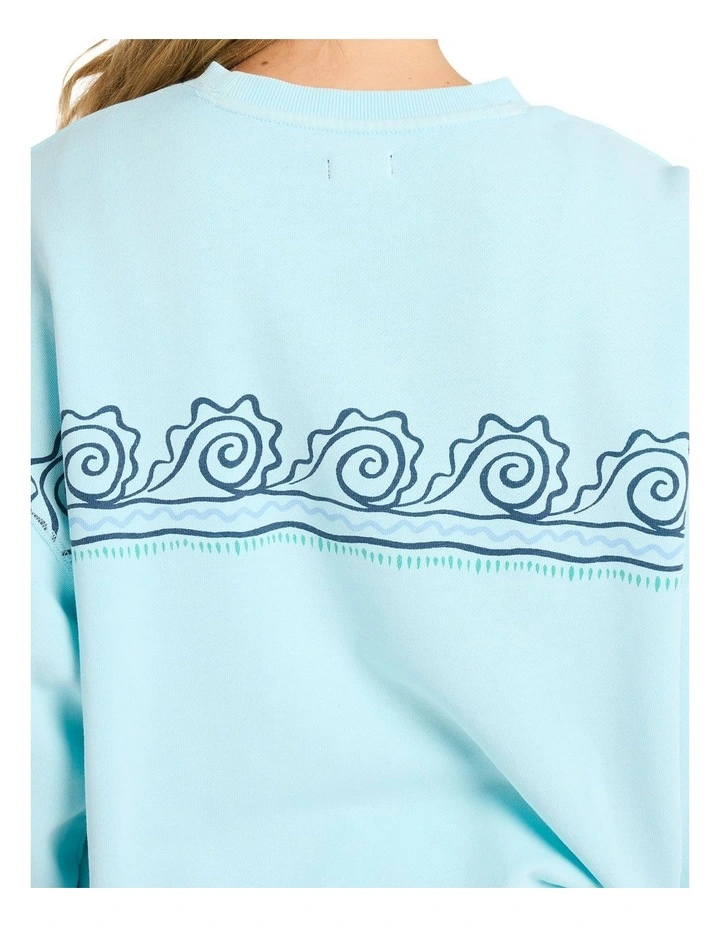 Sanibel Kendal Pullover Crew Neck Jumper in Pool Blue image 4
