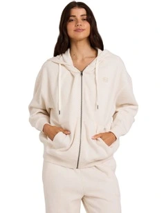 Wave Essentials Zip Pullover Hoodie Snow Marle