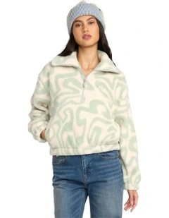 Barra Half Zip Pullover Jumper Green Haze