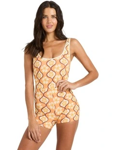 Sol Groove One Piece in Tangerine