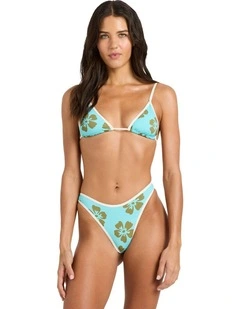 Last Summer Triangle Bikini Top in Ocean Spray
