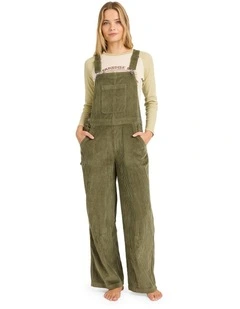 Vacay Cord Overall in Green
