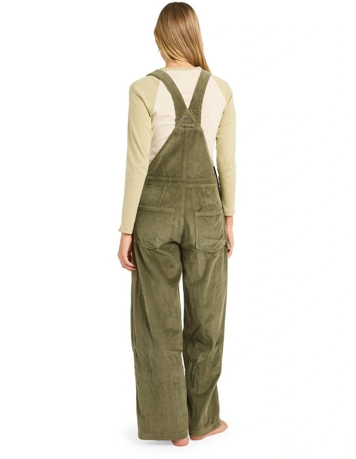 Vacay Cord Overall in Green image 2