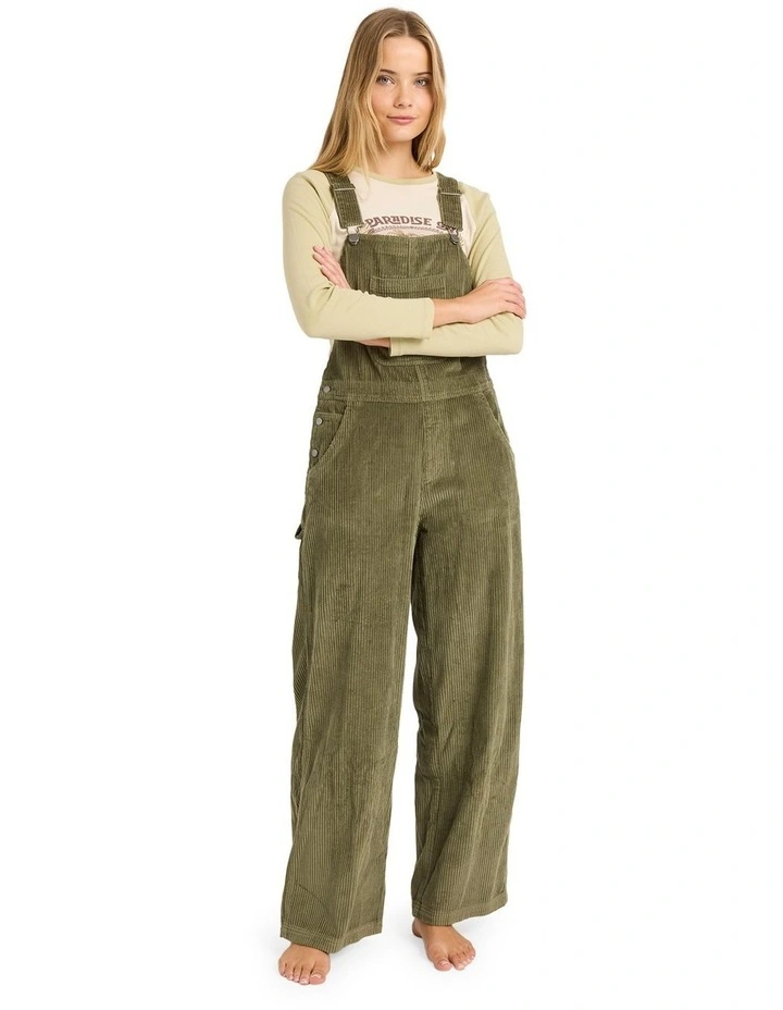 Vacay Cord Overall in Green image 5