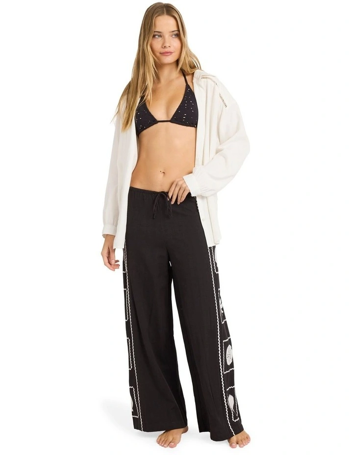 Sea Side Dreamer Elastic Waist Pants in Blue image 1