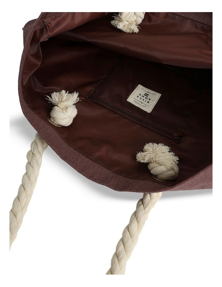 Society Beach Tote Bag in Espresso image 4
