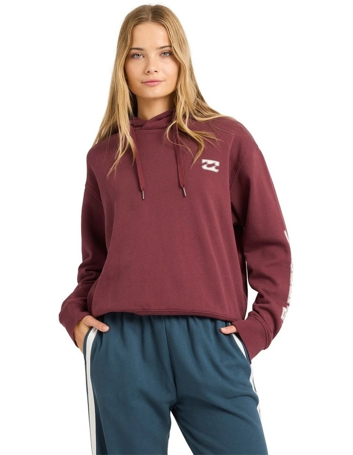 Easy Waves Pullover Hoodie in Red image 1