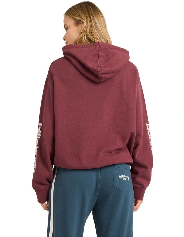 Easy Waves Pullover Hoodie in Red image 2