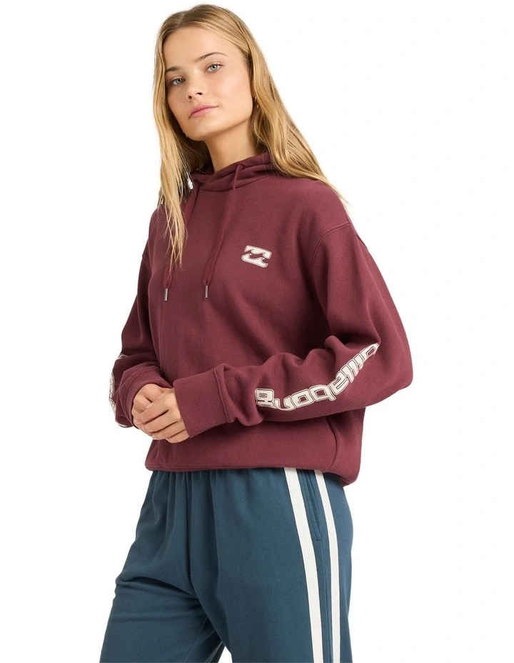 Easy Waves Pullover Hoodie in Red image 3