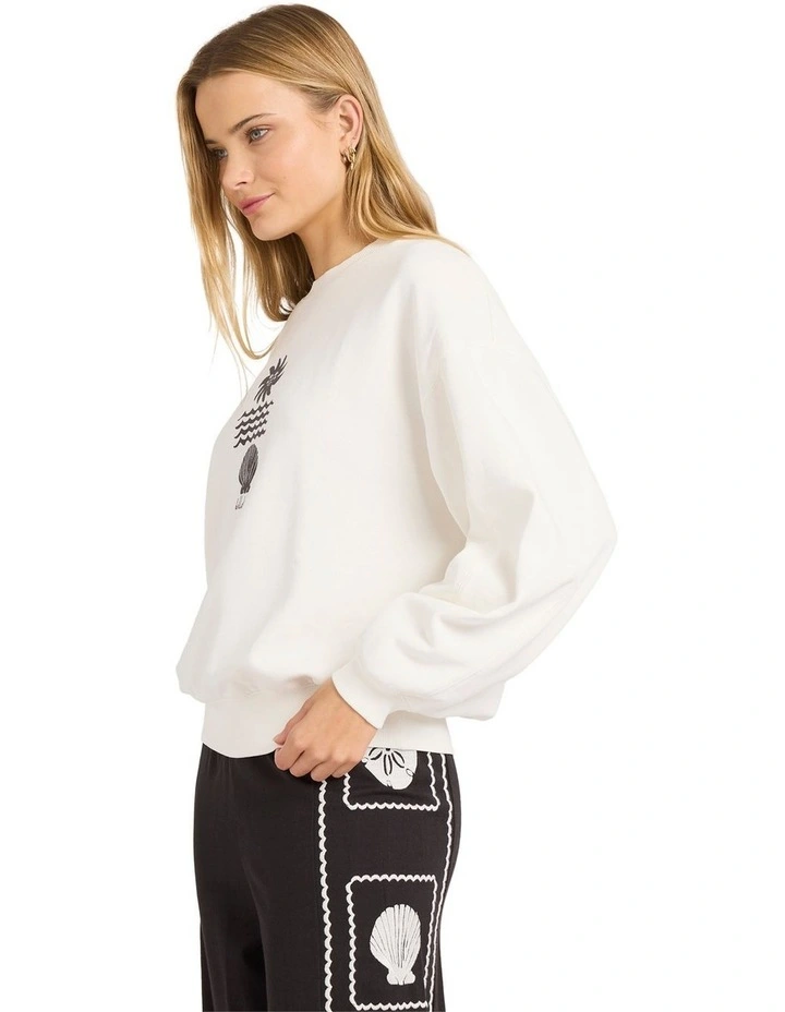 Sol Mate Kendal Crew Neck in White image 3