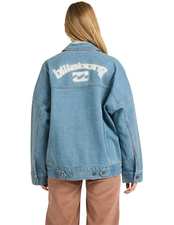 Cool Times Trucker Jacket in Sun Faded Indigo image 2