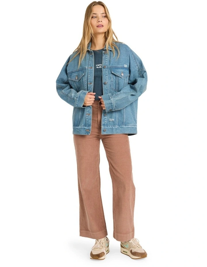 Cool Times Trucker Jacket in Sun Faded Indigo image 5