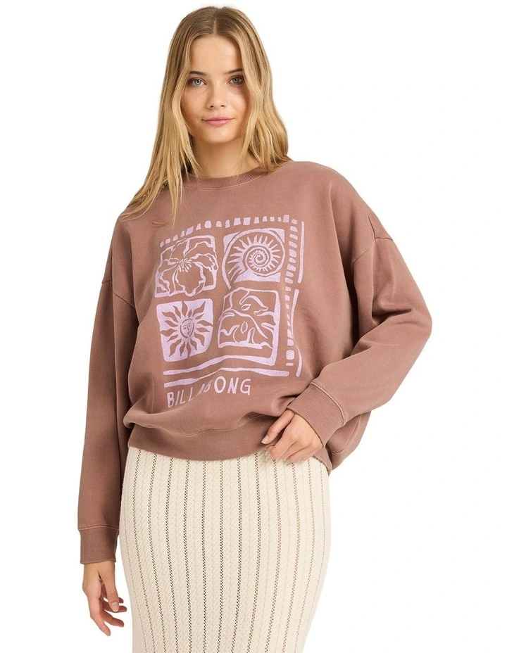 Sand To Surf Crew Neck in Brown image 1