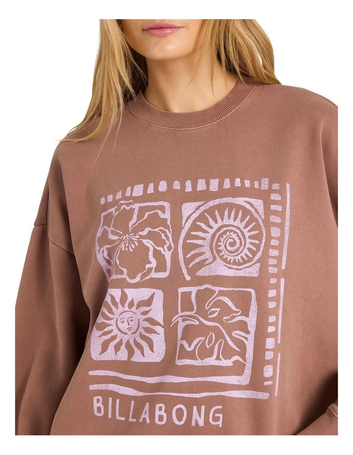 Sand To Surf Crew Neck in Brown image 4