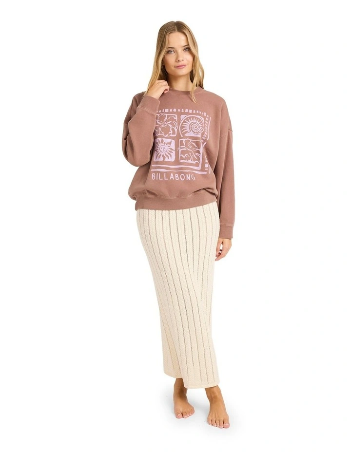 Sand To Surf Crew Neck in Brown image 5
