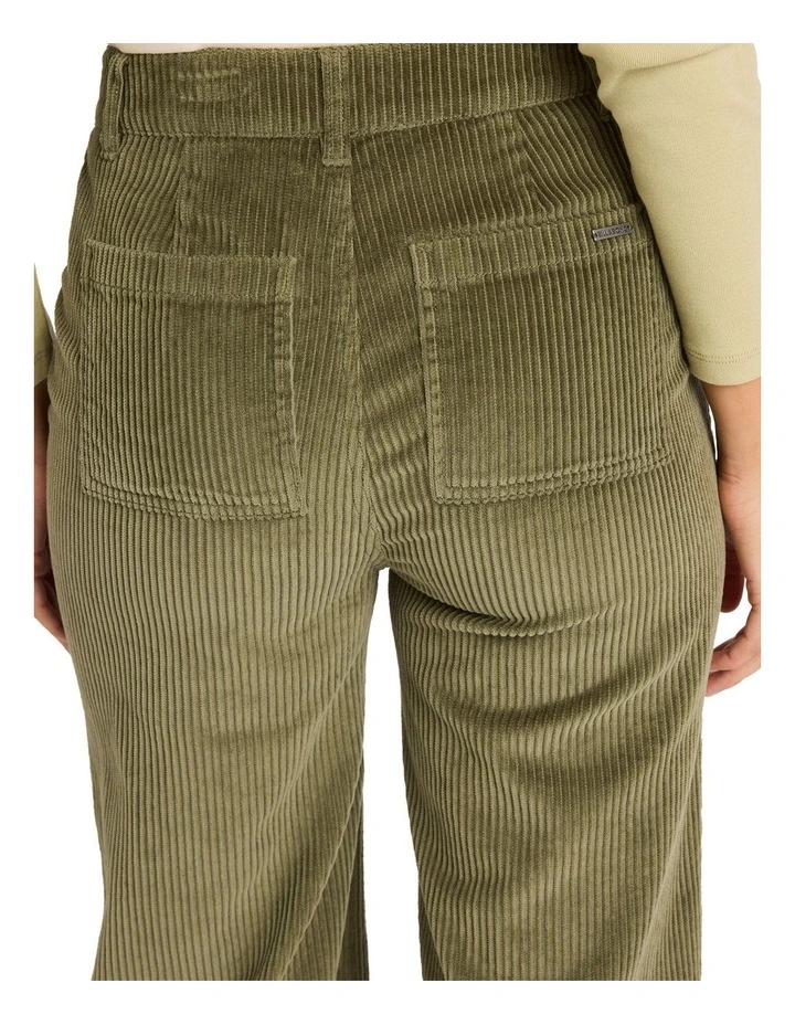 Palmy Cord Pants in Green image 4
