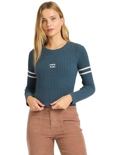 Real Since 73 Crew Neck Top in Blue