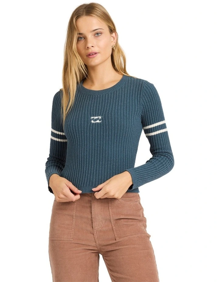 Real Since 73 Crew Neck Top in Blue image 1