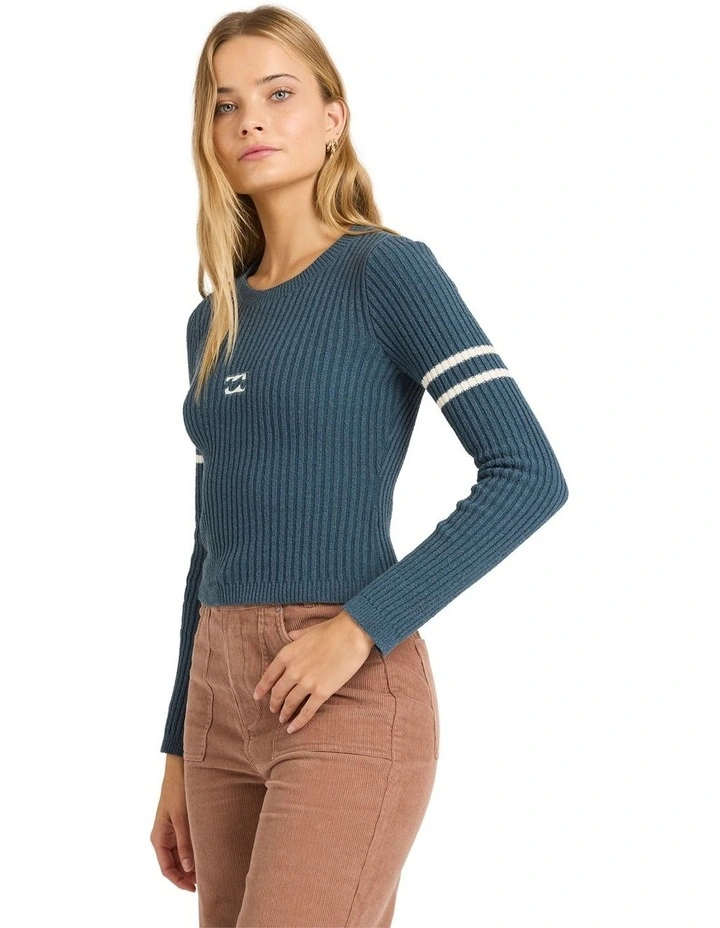 Real Since 73 Crew Neck Top in Blue image 3