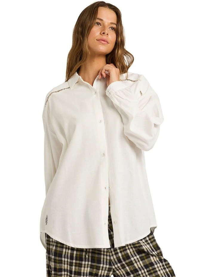 Coastal Crush Long Sleeve Shirt in White image 1