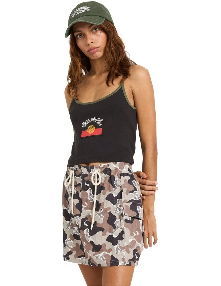 Otis Flag Cropped Tank in Black image 3