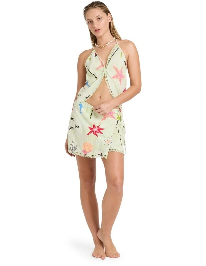Lottie Hall Halter Neck Top in Sunny Lime image 5