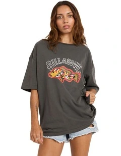 Otis Mangrove Oversized T-Shirt in Washed Black
