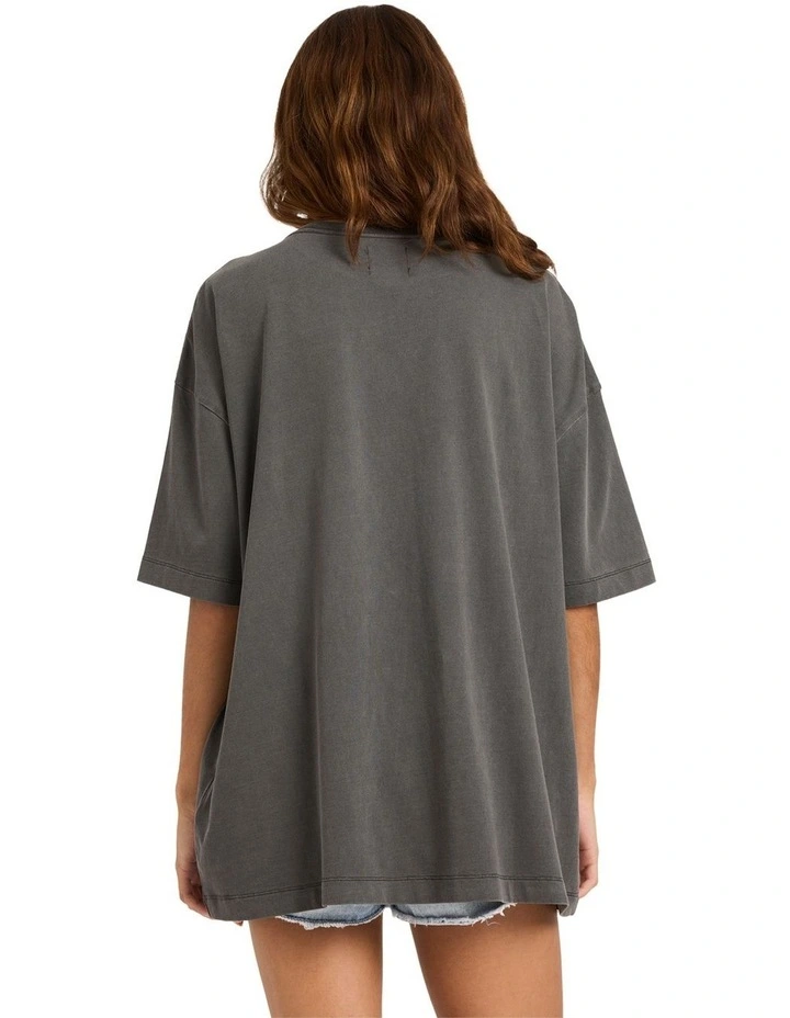 Otis Mangrove Oversized T-Shirt in Washed Black image 2