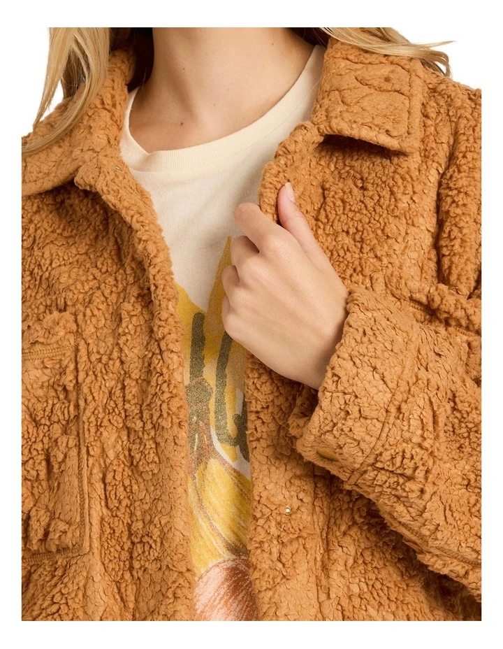 Sundown Sherpa Jacket in Brown image 4
