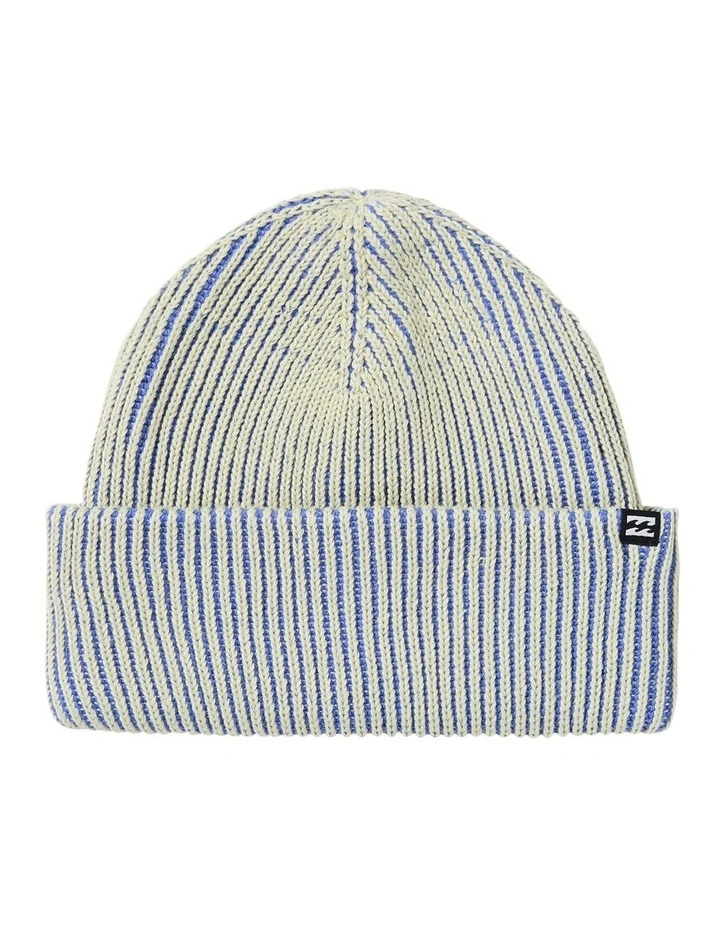 Wave Check Beanie in Purple image 1