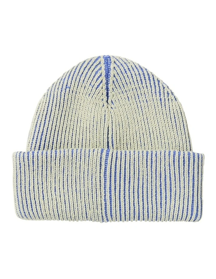 Wave Check Beanie in Purple image 2