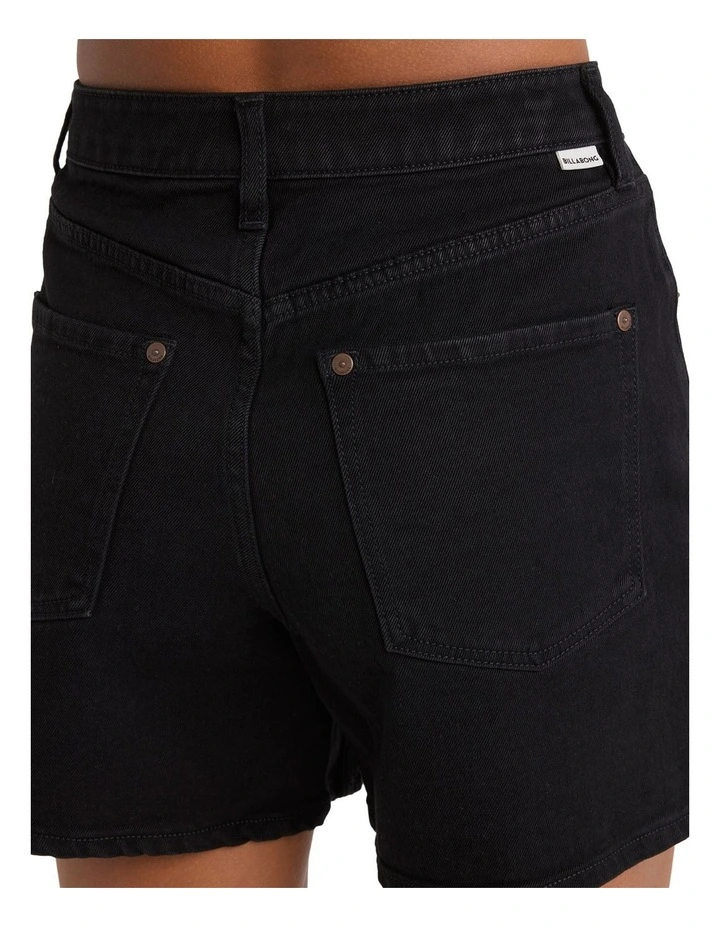 Shifter Denim Shorts in Black image 4