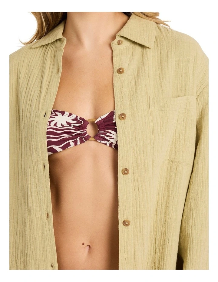 Wanderer Long Sleeve Button-down Shirt in Green image 4