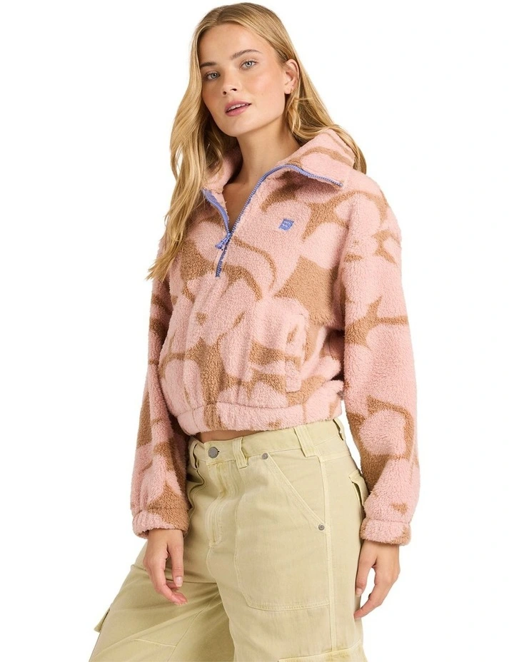 Barra Half Zip Pullover In Rose Brown image 3
