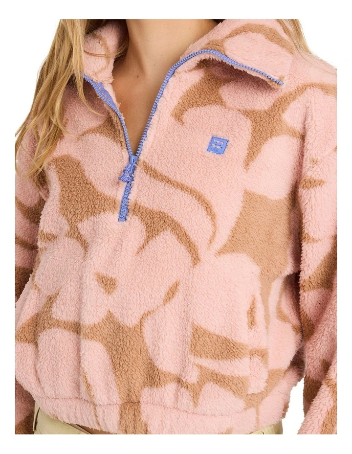 Barra Half Zip Pullover In Rose Brown image 4