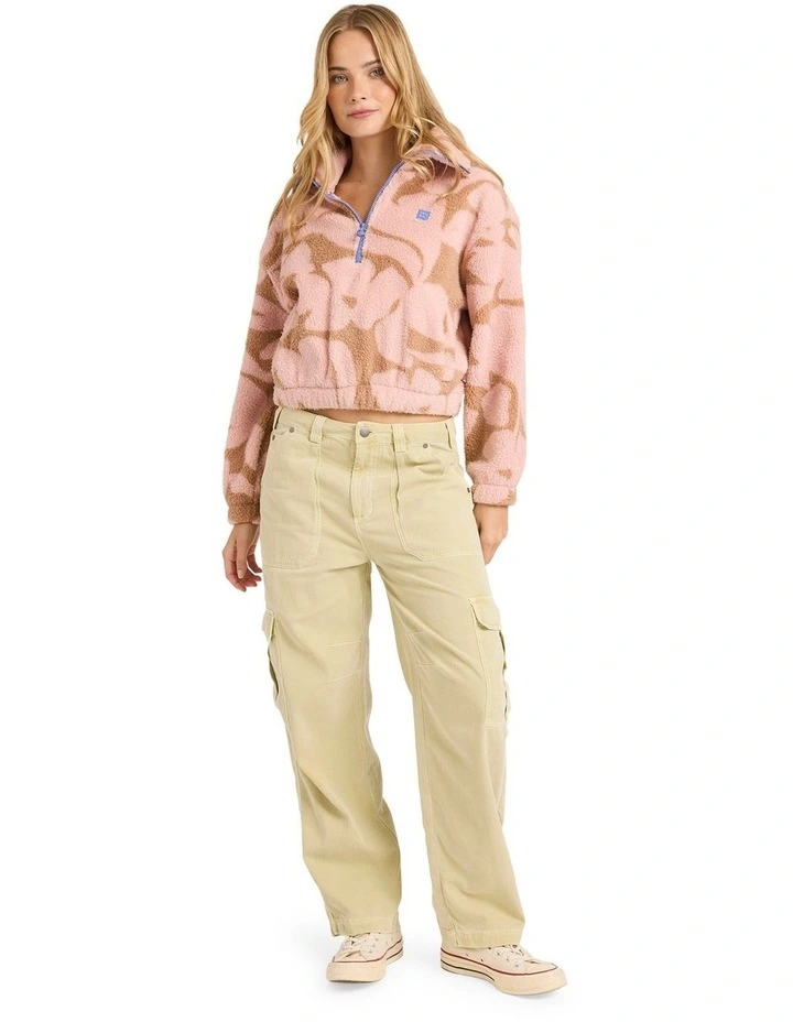 Barra Half Zip Pullover In Rose Brown image 5