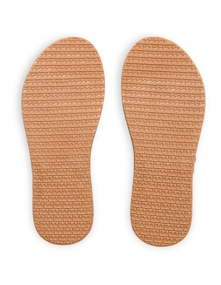 Olivia Recovery Strappy Thongs in Black/Tan image 3