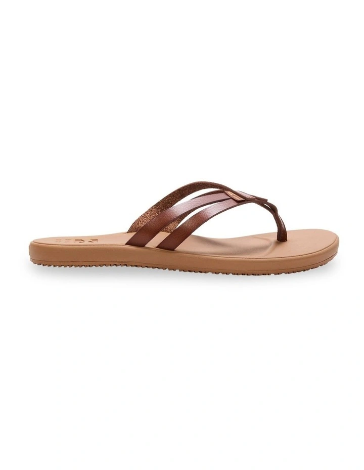 Olivia Recovery Strappy Thongs In in Brown/Tan image 3