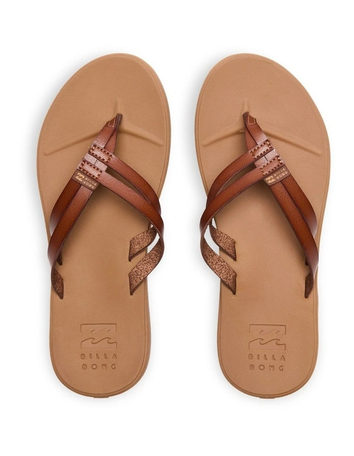 Olivia Recovery Strappy Thongs In in Brown/Tan image 5
