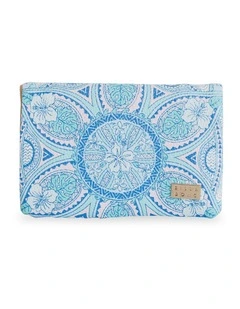 Tropical Rhapsody Bi Fold Wallet in Blue Horizon