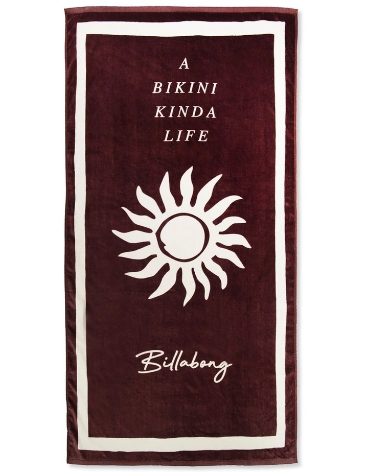 A Bikini Kinda Life Beach Towel In Espresso image 1