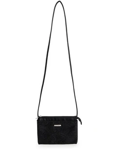 Tropical Rhapsody Festival Sling Bag in Black