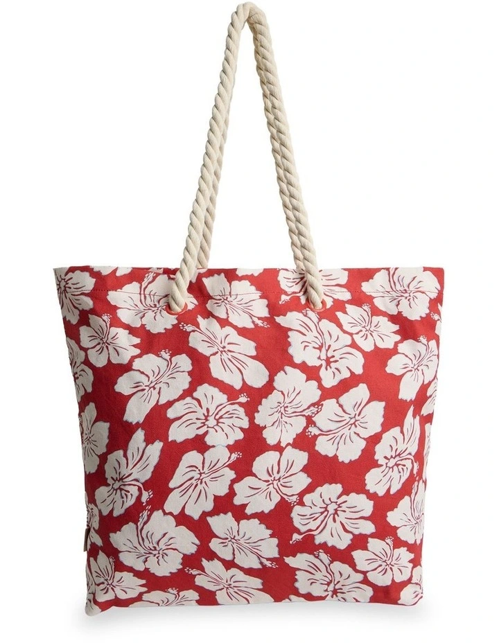 Paradise Call Tote Bag In Red Crush image 2