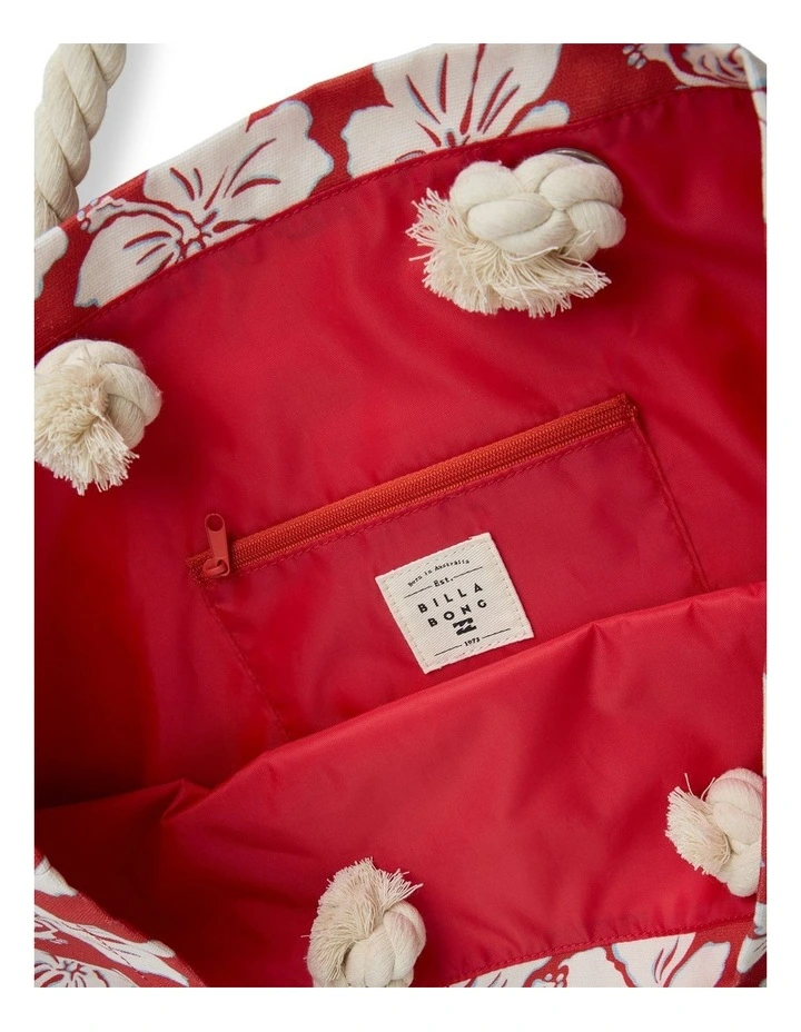 Paradise Call Tote Bag In Red Crush image 4