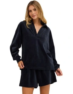 Good Day 2 Polo Long Sleeve Shirt In True Navy