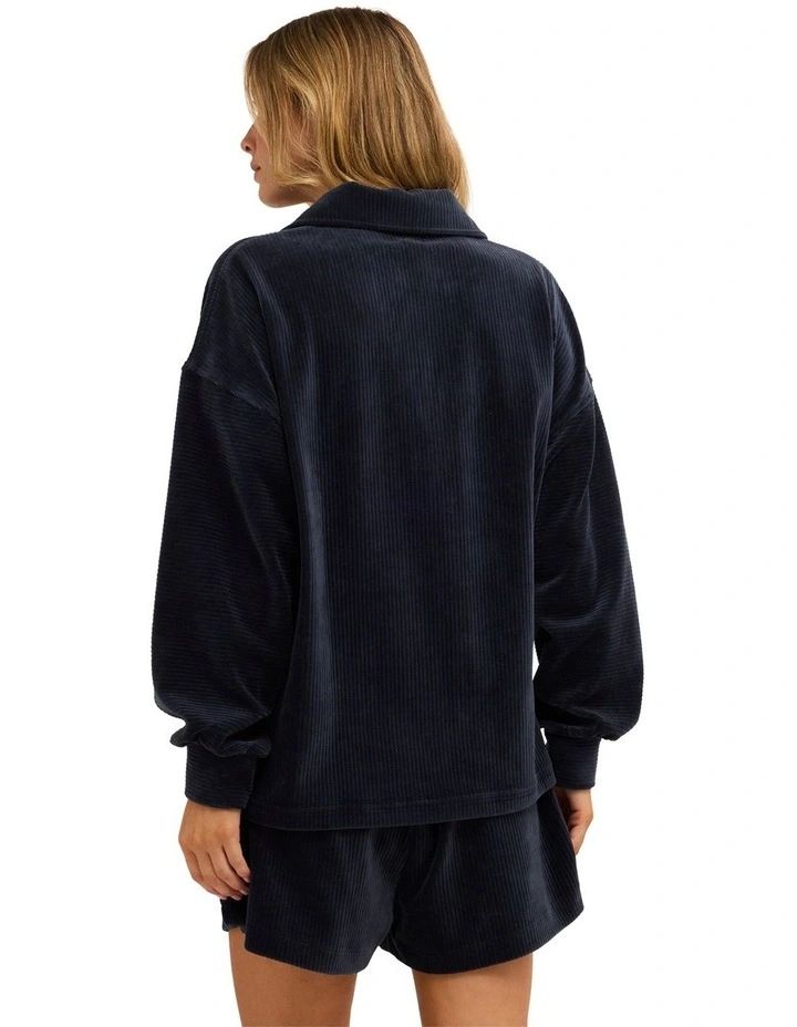 Good Day 2 Polo Long Sleeve Shirt In True Navy image 2